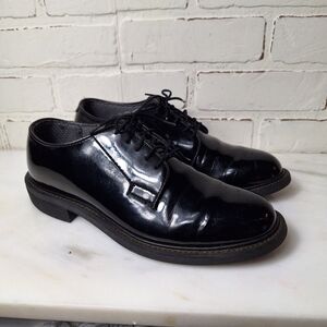 Men Black Dress Shoes, Bates, Vibram, Lace up, Size 7.5 D, New Condition, 1"